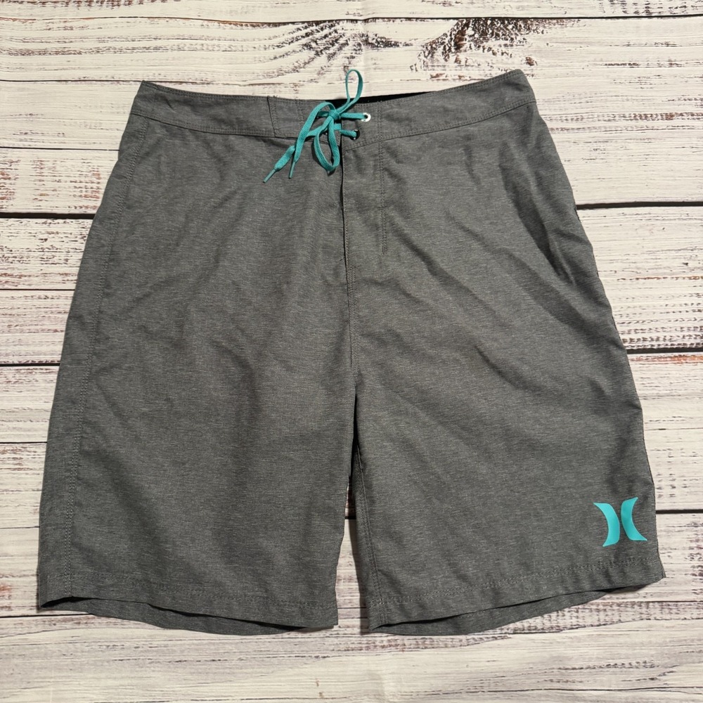 Hurley Gray Lace Tie Swim Surf Board Shorts Gray Men's Size 30